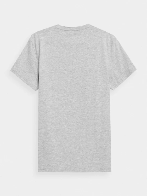 Nowy! Oryginalny 4F tshirt męski XXL jasno szary z dużym czarnym logo (009)