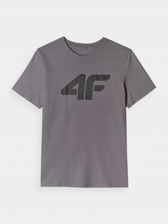 Nowy!Oryginalny 4F tshirt męski XXL ciemno szary z dużym czarnym logo (207)