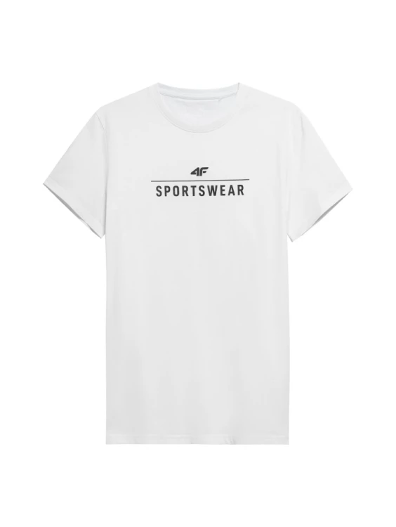 Nowy! Oryginalny 4F t-shirt męski XXL biały zczarnym SPORTSWEAR (101)