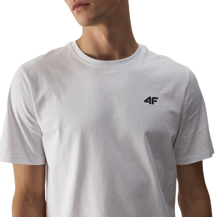Nowy! Oryginalny 4F t-shirt męski XL biały z małym czarnym logo (583)