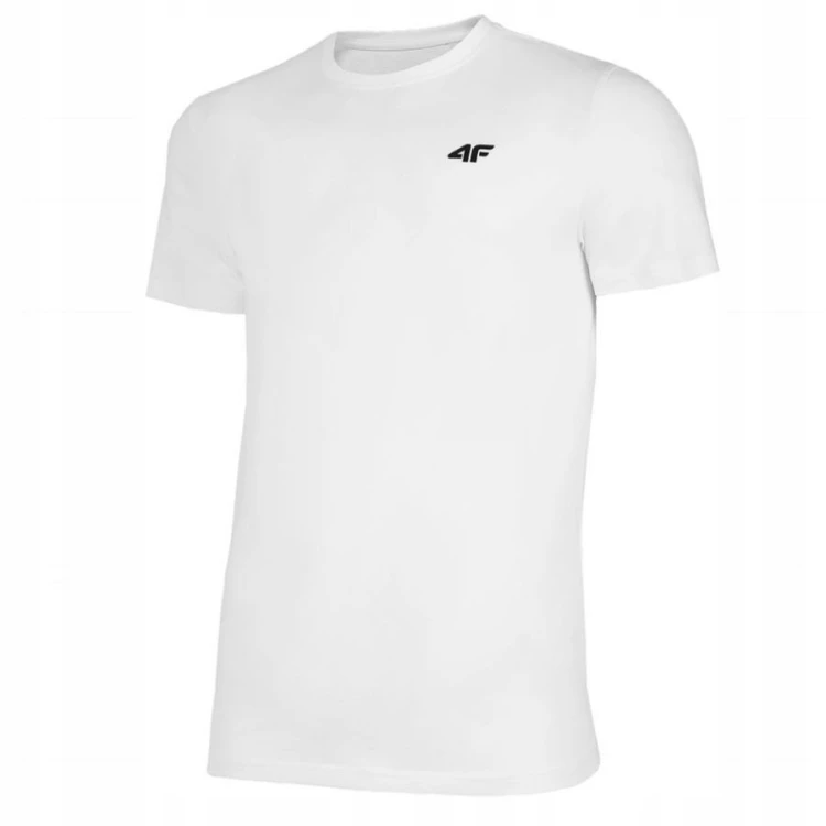 Nowy! Oryginalny 4F t-shirt męski XL biały z małym czarnym logo (583)