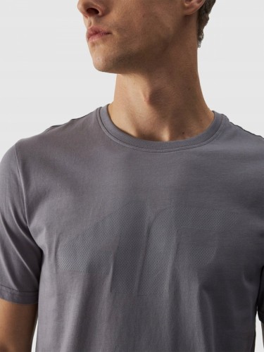 Nowy! Oryginalny 4F tshirt męski XL ciemno szary z dużym czarnym logo (214)