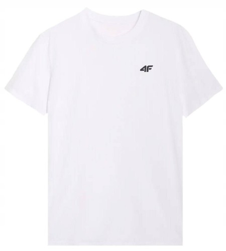Nowy! Oryginalny 4F t-shirt męski XL biały z małym czarnym logo (387)