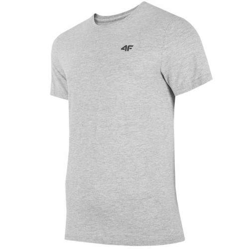 Nowy! Oryginalny 4F t-shirt męski XL jasno szary z małym czarnym logo (484)