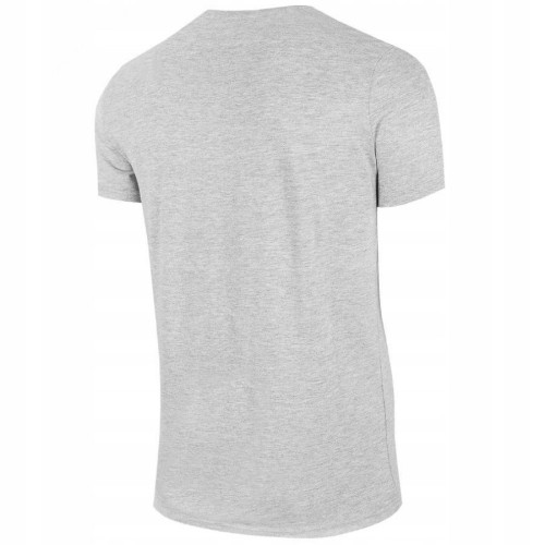 Nowy! Oryginalny 4F t-shirt męski XL jasno szary z małym czarnym logo (484)