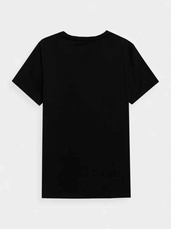 Nowy! Oryginalny 4F t-shirt męski M czarny z dużym czarnym logo (958)