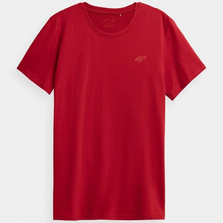 Nowy! Oryginalny 4F t-shirt męski M czerwony z małym czerwonym logo (653)