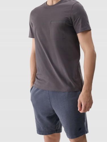 Nowy! Oryginalny 4F t-shirt męski M ciemno szary z kieszonką (503)