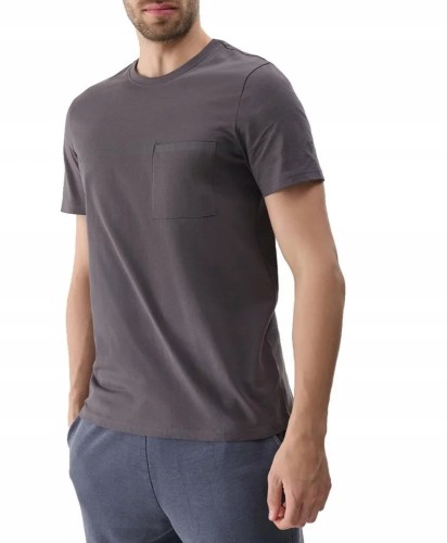 Nowy! Oryginalny 4F t-shirt męski M ciemno szary z kieszonką (503)