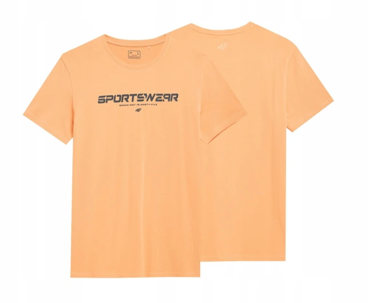 Nowy! Oryginalny 4F t-shirt męski M pomarańczowy SPORTSWEAR (716)