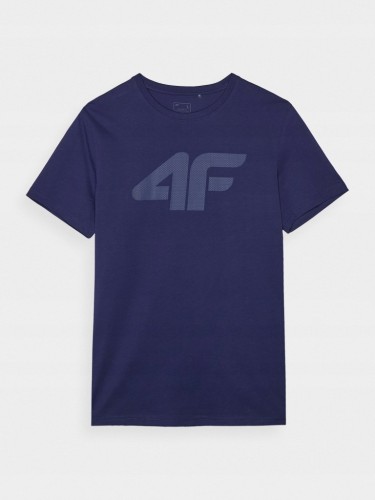 Nowy! Oryginalny 4F t-shirt męski M granatowy z dużym granatowym logo (290)