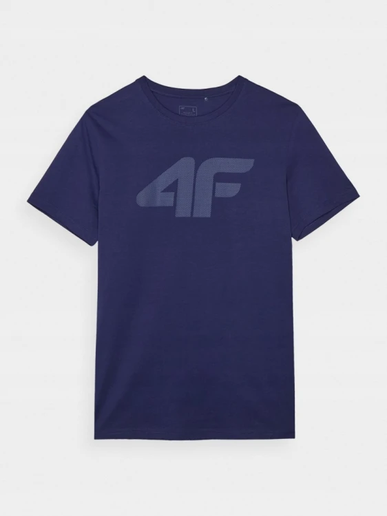 Nowy! Oryginalny 4F t-shirt męski M granatowy z dużym granatowym logo (290)