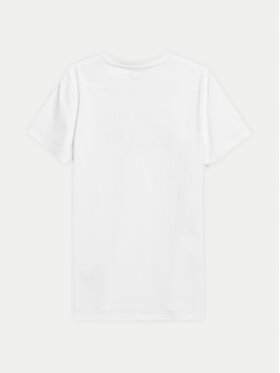 Nowy! Oryginalny 4F t-shirt męski L biały z dużym czarnym logo (207)