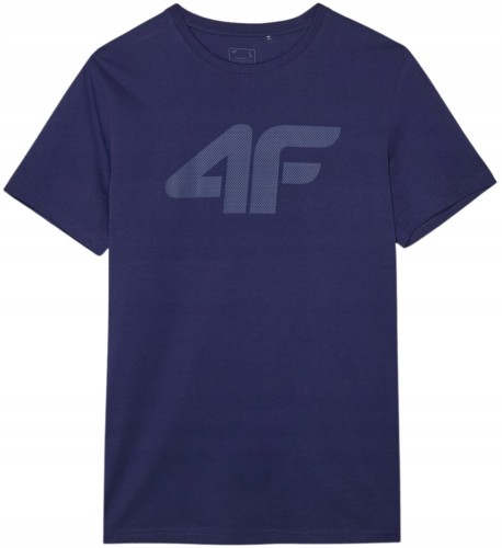 Nowy! Oryginalny 4F t-shirt męski L granatowy z dużym granatowym logo (153)