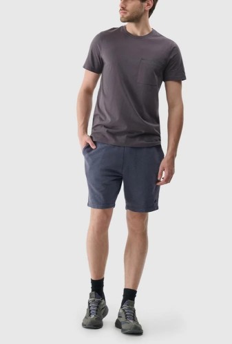Nowy! Oryginalny 4F t-shirt męski L ciemno szary z kieszonką (527)