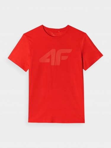 Nowy! Oryginalny 4F t-shirt męski L czerwony z dużym czerwonym logo (859)