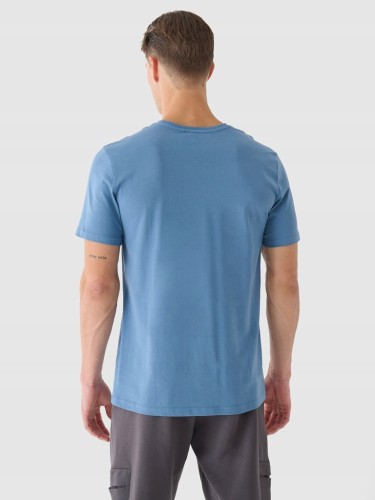 Nowy! Oryginalny 4F t-shirt męski L ciemno niebieski z kieszonką (398)