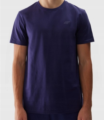 Nowy! T-shirt męski 4F regular granatowy bawełna M z małym logo (699)