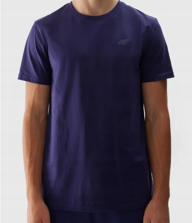 Nowy! T-shirt męski 4F regular granatowy bawełna M z małym logo (699)