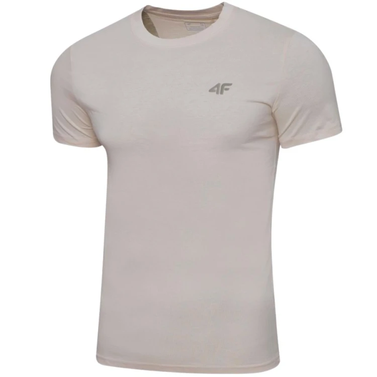 Nowy! T-shirt męski okrągły dekolt 4F rozmiar M ciepło-jasno-szary (589)