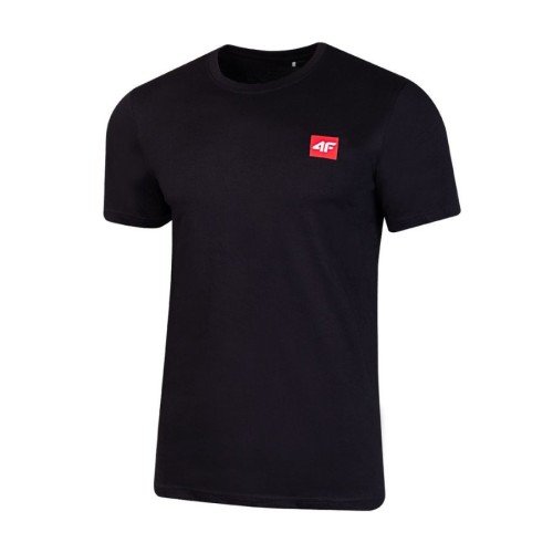 Nowy! Oryginalny 4F t-shirt męski M czarny z małym czerwonym logo (115)