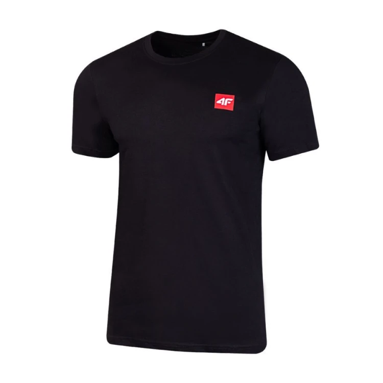 Nowy! Oryginalny 4F t-shirt męski M czarny z małym czerwonym logo (115)