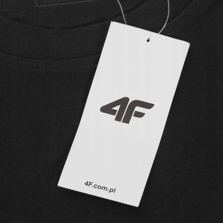 Nowy! Oryginalny 4F t-shirt męski M czarny z małym czerwonym logo (115)