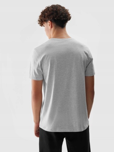 Nowy! Oryginalny 4F t-shirt męski M szary melanż z małym czarnym logo (507)