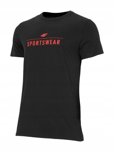 Nowy! Oryginalny 4F t-shirt męski M granatowy z czerwonym Sportswear (200)