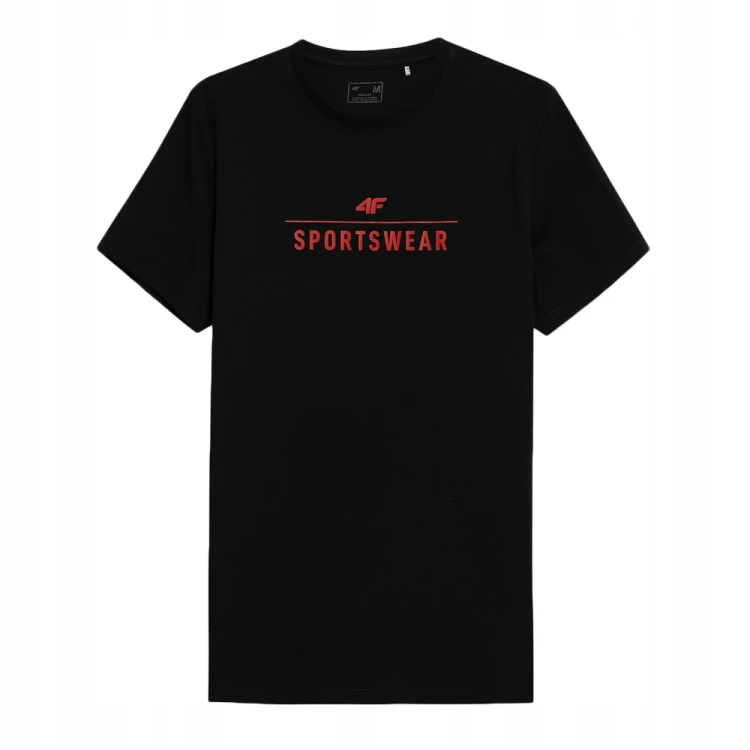 Nowy! Oryginalny 4F t-shirt męski M granatowy z czerwonym Sportswear (200)