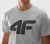 Nowy! Oryginalny 4F t-shirt męski S jasno szary z dużym czarnym logo (115)