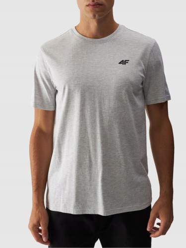 Nowy! Oryginalny 4F t-shirt męski S szary z małym czarnym logo (576)