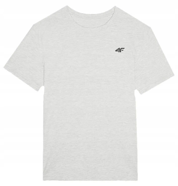 Nowy! Oryginalny 4F t-shirt męski S szary z małym czarnym logo (576)