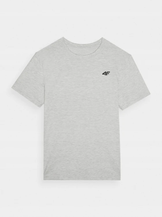 Nowy! Oryginalny 4F t-shirt męski S szary z małym czarnym logo (576)