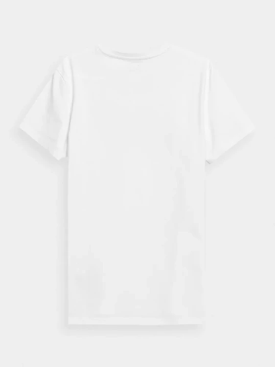 Nowy! Oryginalny 4F t-shirt męski S biały z dużym czarnym logo (214)