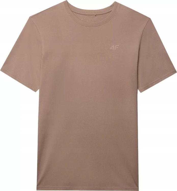 Nowy! Oryginalny 4F t-shirt męski S beżowy z małym beżowym logo (668)