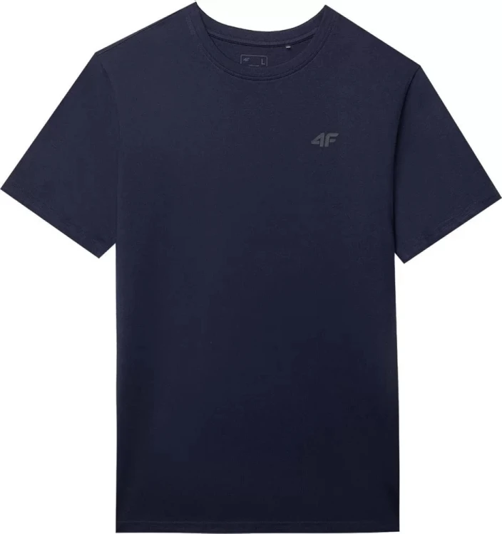 Nowy! Oryginalny t-shirt 4F granatowy S męski z małym granatowym logo (644)