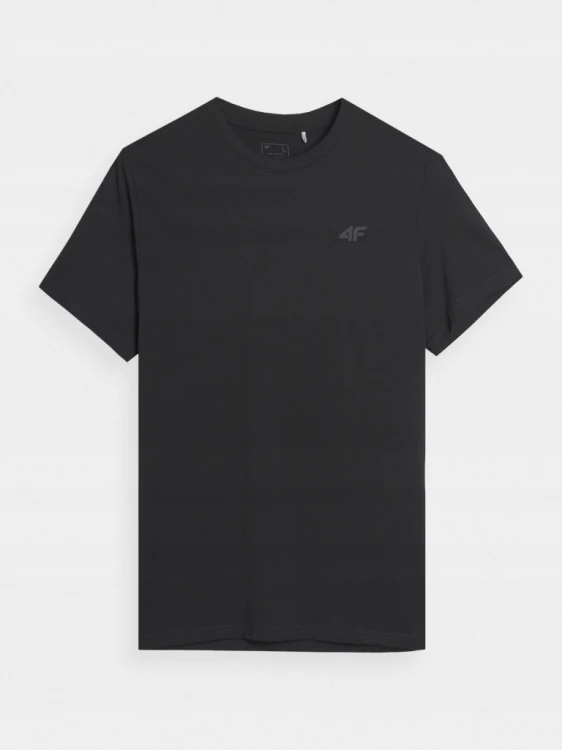 Nowy! Oryginalny 4F T-shirt S męski czarny z małym czarnym logo (226)