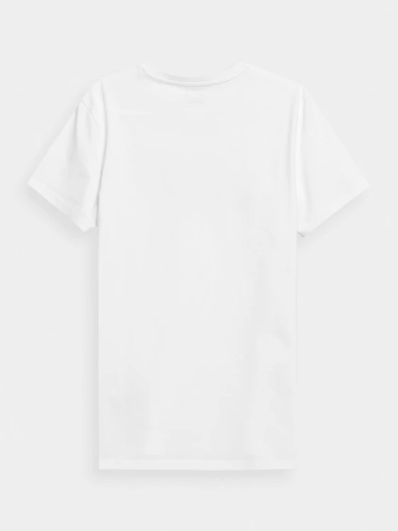 Nowy! Oryginalny 4F T-shirt S męski biały z dużym czarnym logo (108)