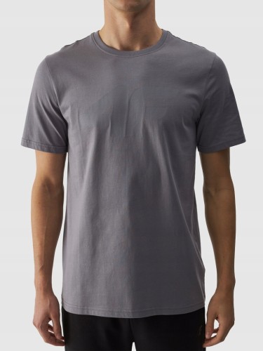 Nowy! Oryginalny T-shirt męski ciemno szary 4F rozmiar S z dużym logo (221)
