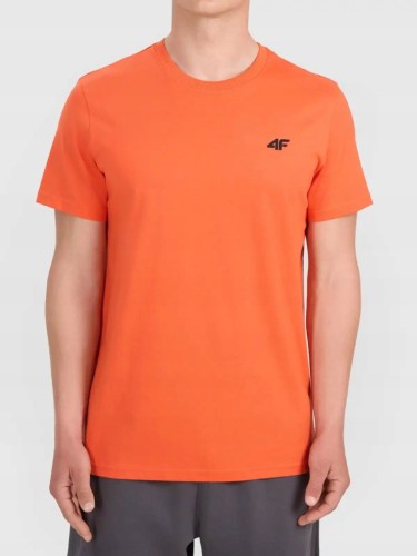 Nowy! 4F T-shirt męski M2669 pomarańczowy roz. S z małym logo (561)