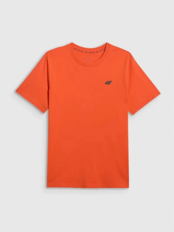 Nowy! 4F T-shirt męski M2669 pomarańczowy roz. L z małym logo (578)