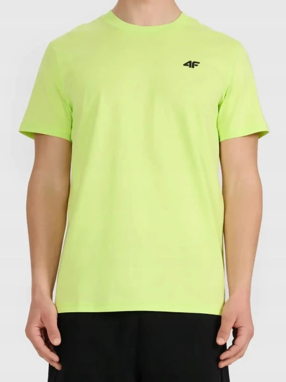 Nowy! 4F T-shirt męski M2669 żółty roz. L z małym logo (707)