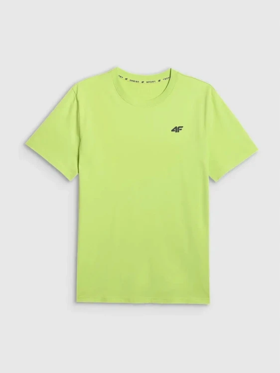 Nowy! 4F T-shirt męski M2669 żółty roz. L z małym logo (707)