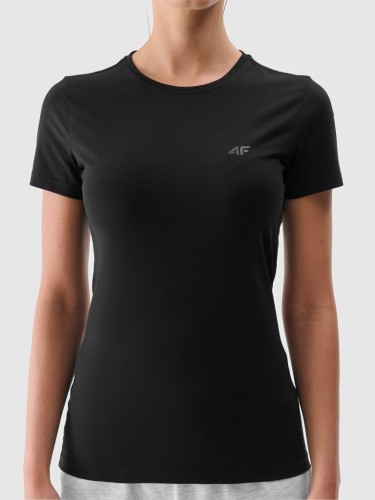 Nowy! 4F T-shirt damski czarny roz. S z małym logo (842)