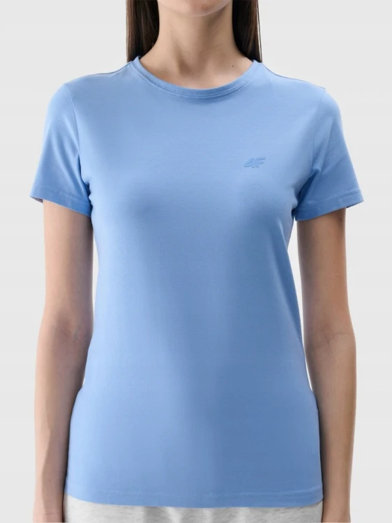 Nowy! 4F T-shirt damski błękitny roz. XL z małym logo (252)