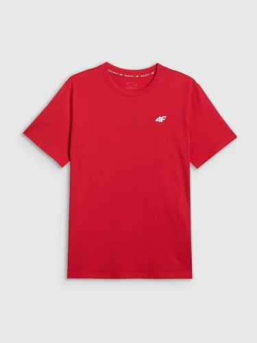 Nowy! 4F T-shirt męski M3341 czerwony roz. S z małym logo (649)