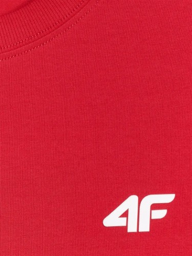 Nowy! 4F T-shirt męski M3341 czerwony roz. S z małym logo (649)