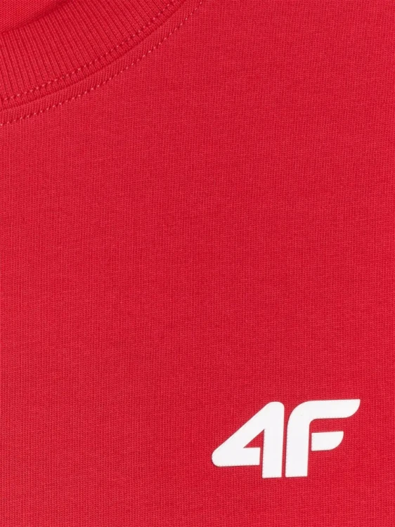 Nowy! 4F T-shirt męski M3341 czerwony roz. S z małym logo (649)