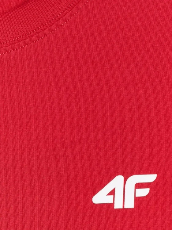 Nowy! 4F T-shirt męski TSHM3341 czerwony roz. XL z małym logo (656)